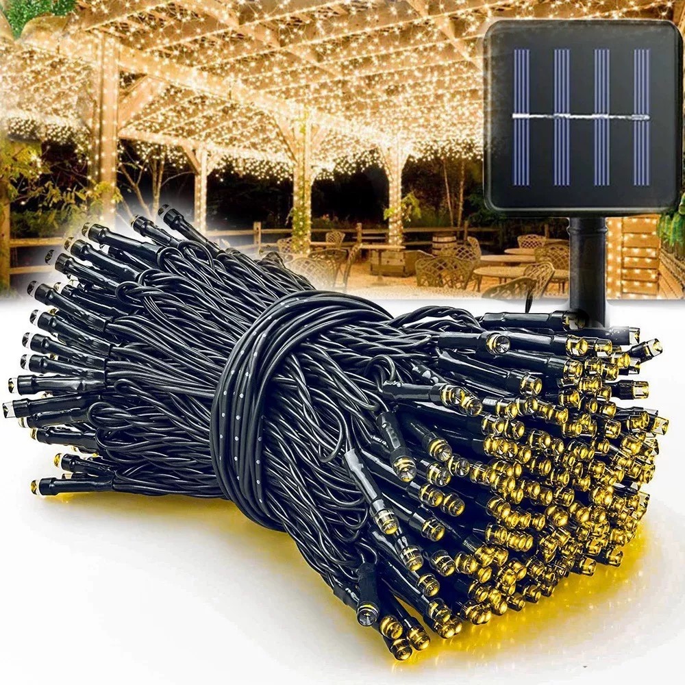 Outdoor Solar Power Xmas Lights - Güneş Enerjili Peri Dizisi Işıklar Bahçe