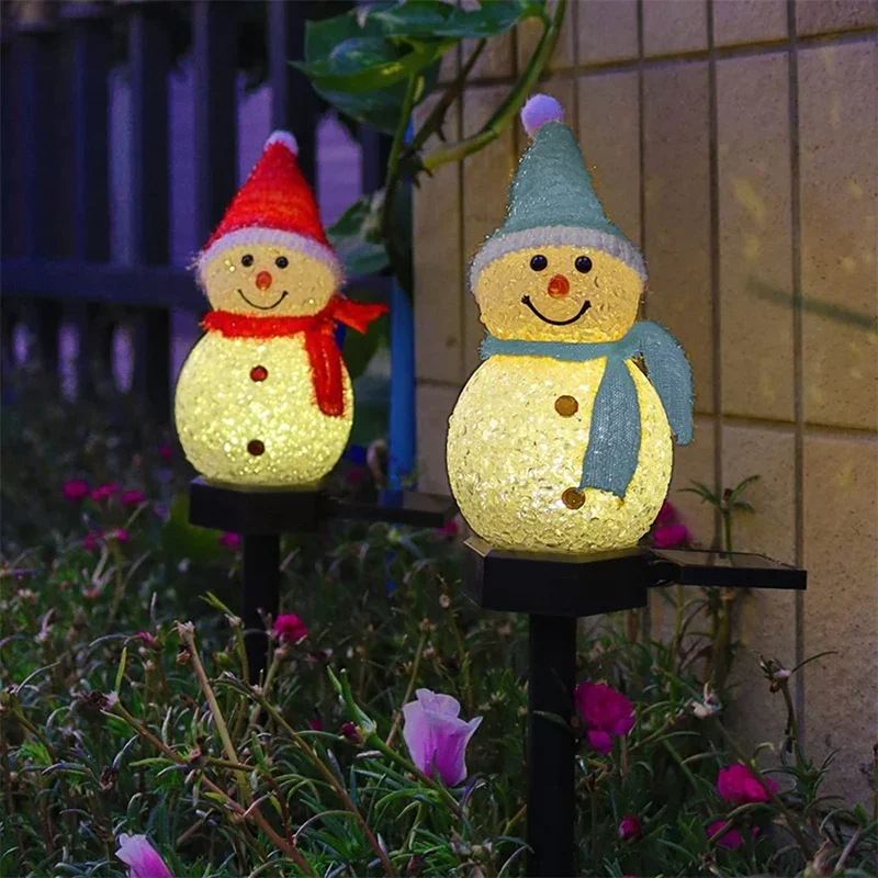 Outdoor Solar Power Xmas Lights - Güneş Enerjili LED Kardan Adam Ortam