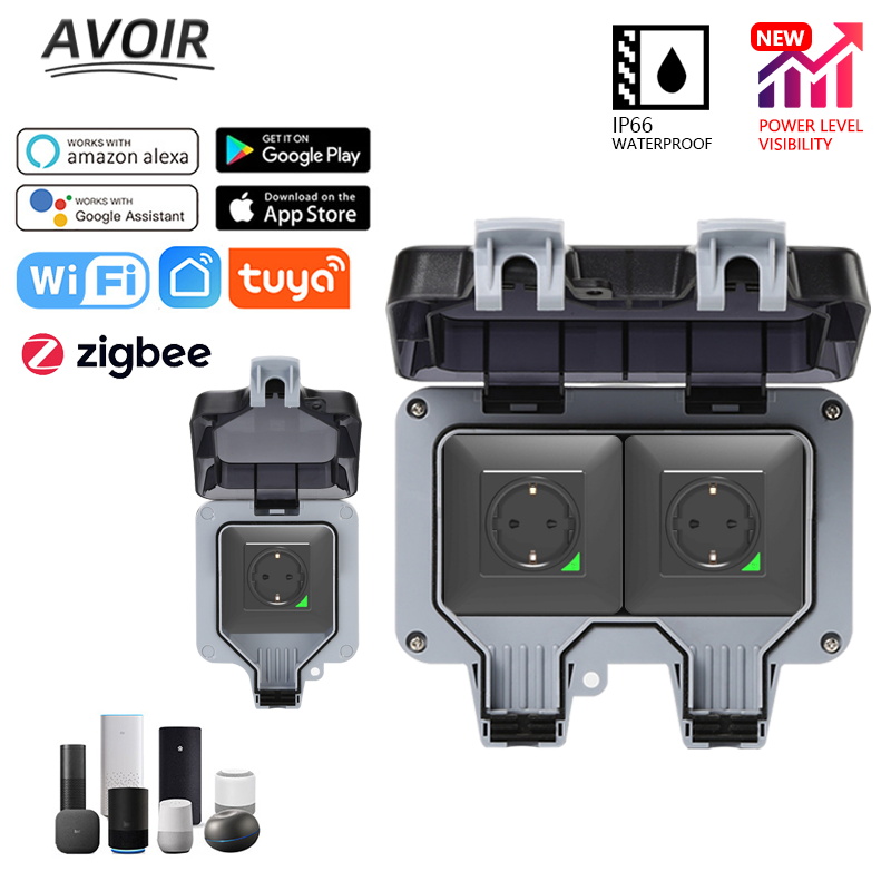 Outdoor Zigbee Power Plug - Avoir Tuya Zigbee elektrik çıkışları IP66