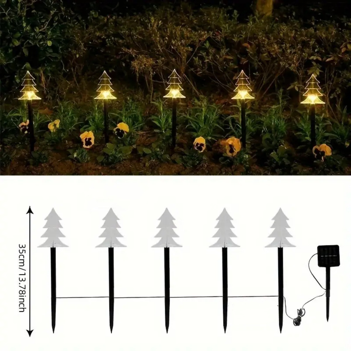 5 adet Noel Yolu Işıkları Su G - Outdoor Solar Power Xmas Lights incelemesi ve fiyatı