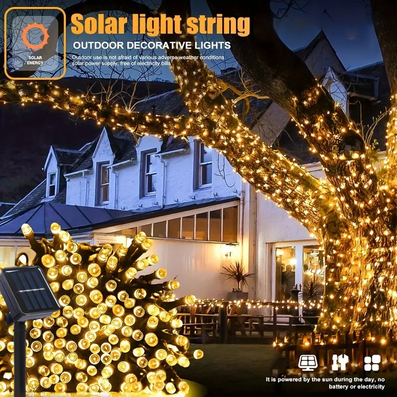 5M-32M LED Güneş Dize Işıkları - Outdoor Solar Power Xmas Lights incelemesi ve fiyatı