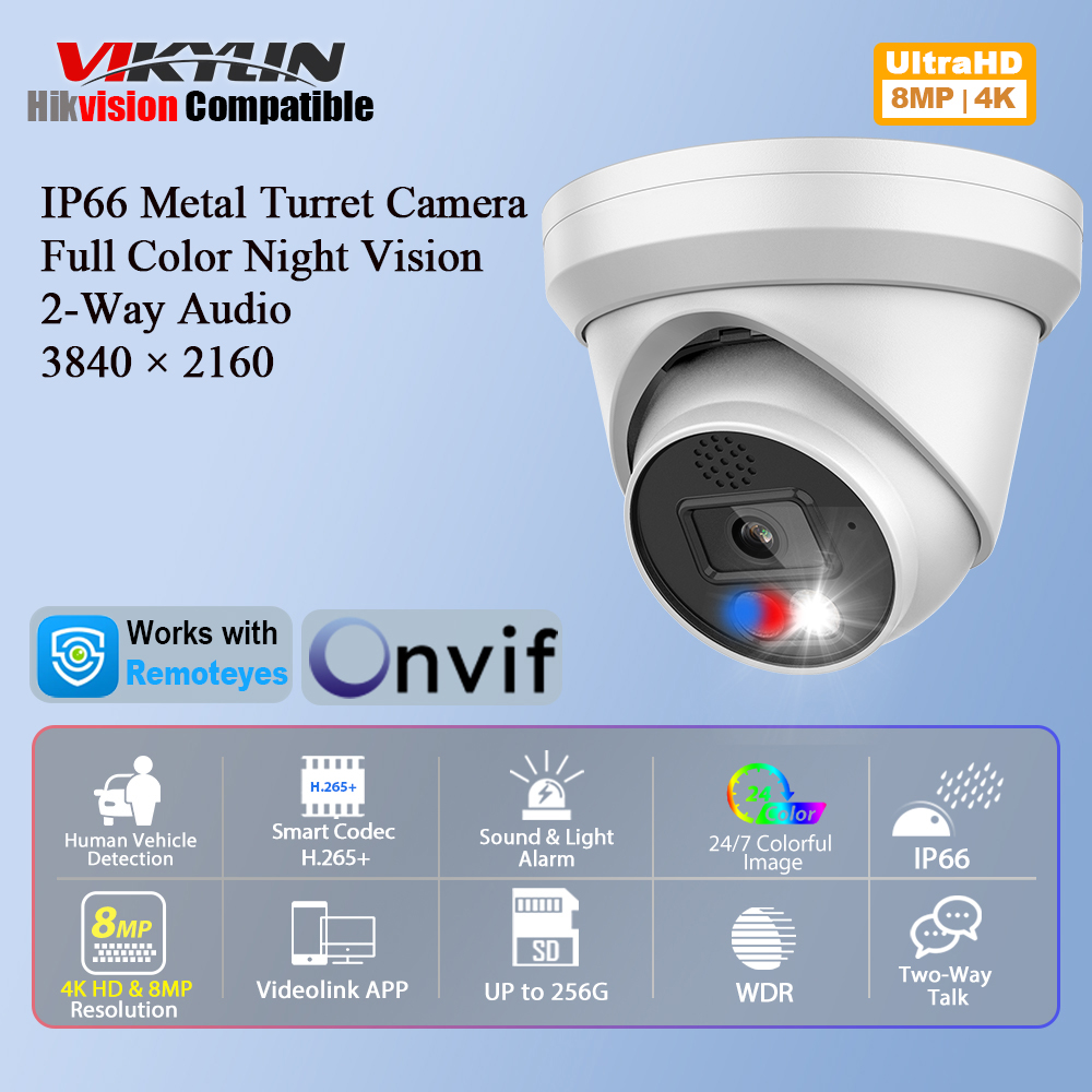 Vikylin 4K 8MP Alarm Tam Renkl - Quality Outdoor Power incelemesi ve fiyatı