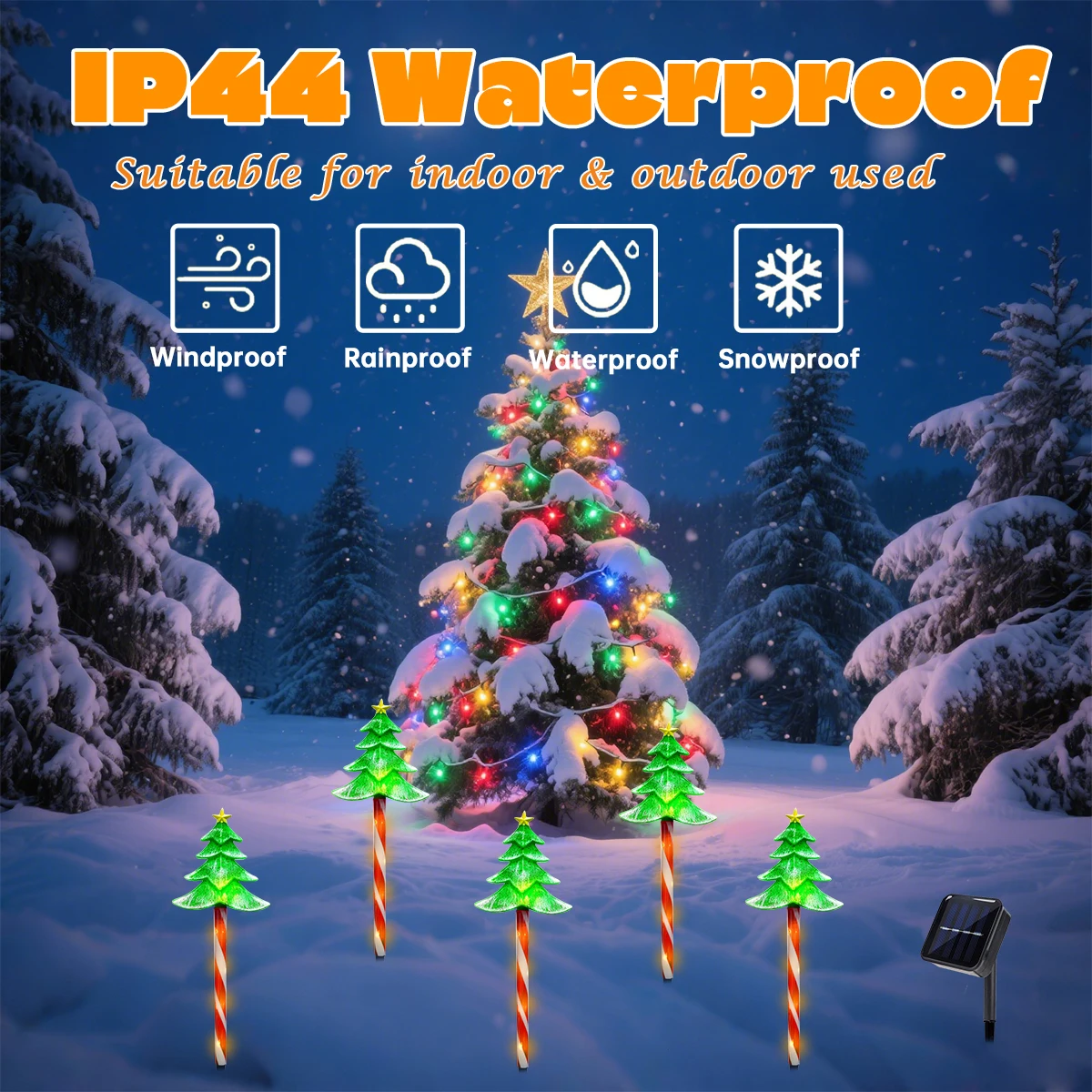 5'li Set LED Noel Ağacı Dekora - Outdoor Solar Power Xmas Lights incelemesi ve fiyatı