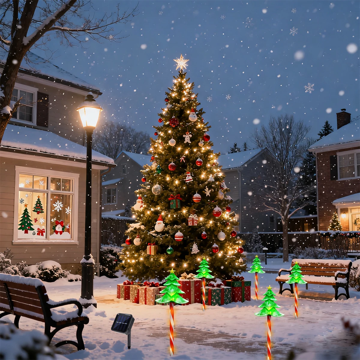 5'li Set LED Noel Ağacı Dekora - Outdoor Solar Power Xmas Lights incelemesi ve fiyatı