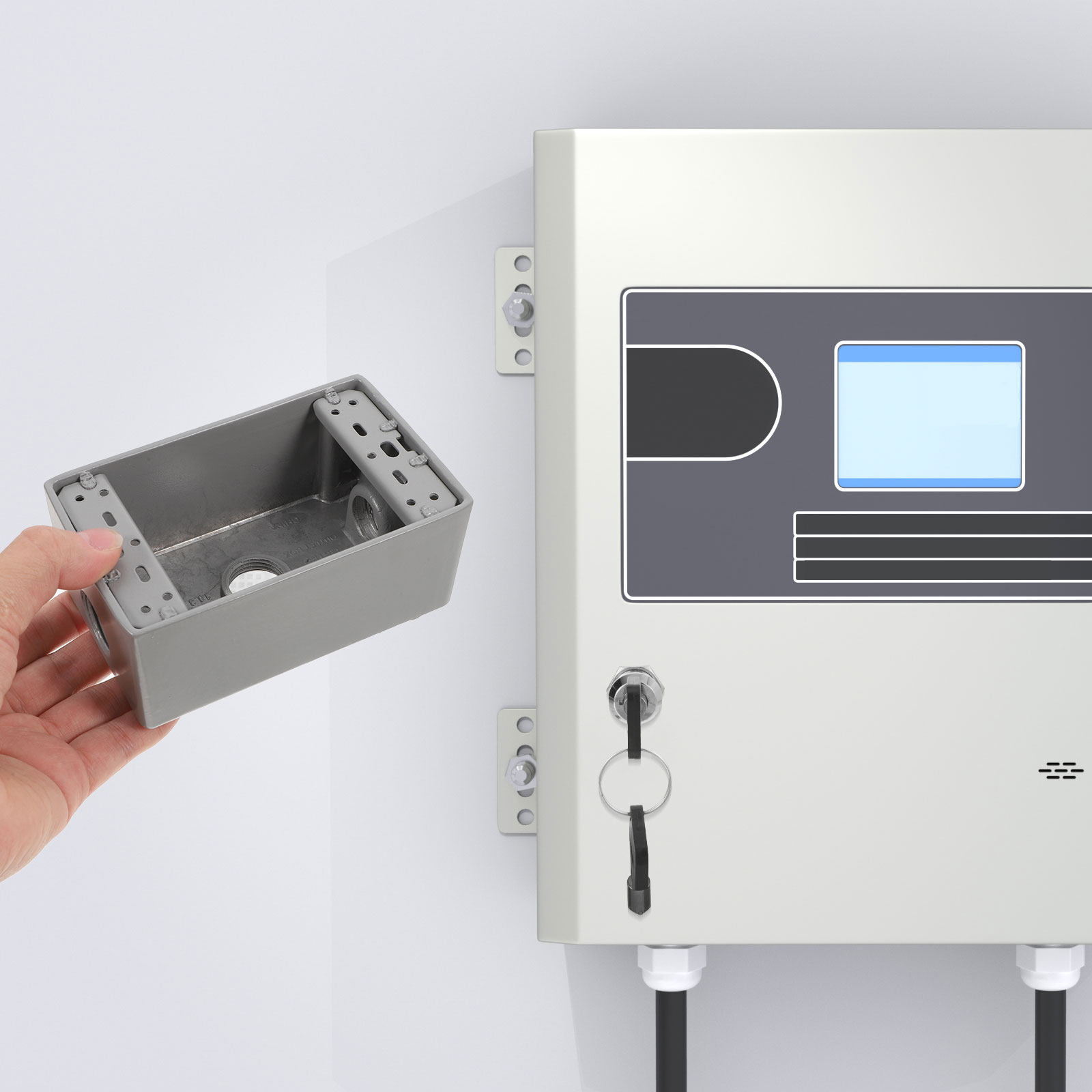 Dökme Demir Alüminyum Elektrik - Outdoor Power Outlet Install incelemesi ve fiyatı